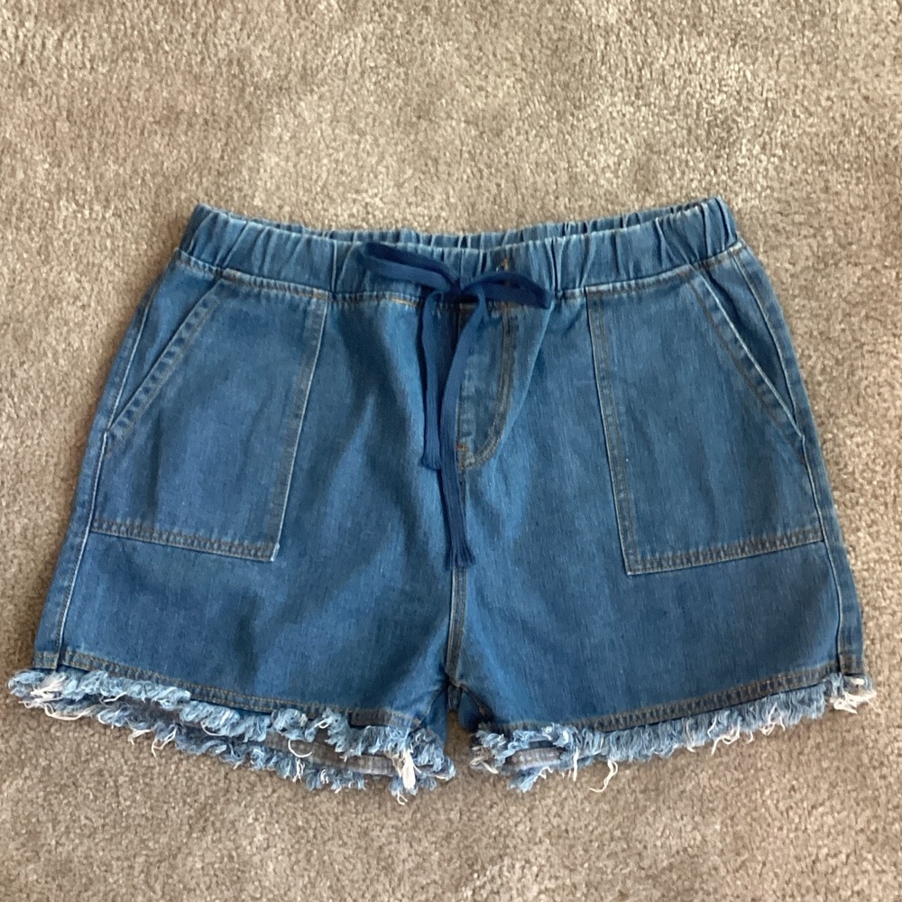 Casual Blue Denim Women's Jean Shorts, 2XL